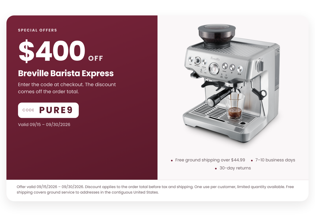 Breville Barista Express Espresso Machine (Promo Code: PURE9)